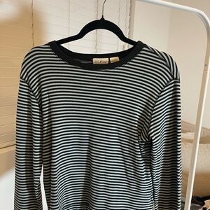 White Stag Navy and Blue Striped Top